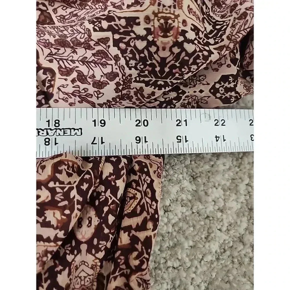 Madewell Shirt Size Large Kaleidoscope Print Drawstring Waist Boho Peasant Style - Picture 9 of 10